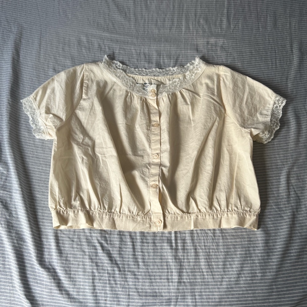 brandy melville ivory janice lace top